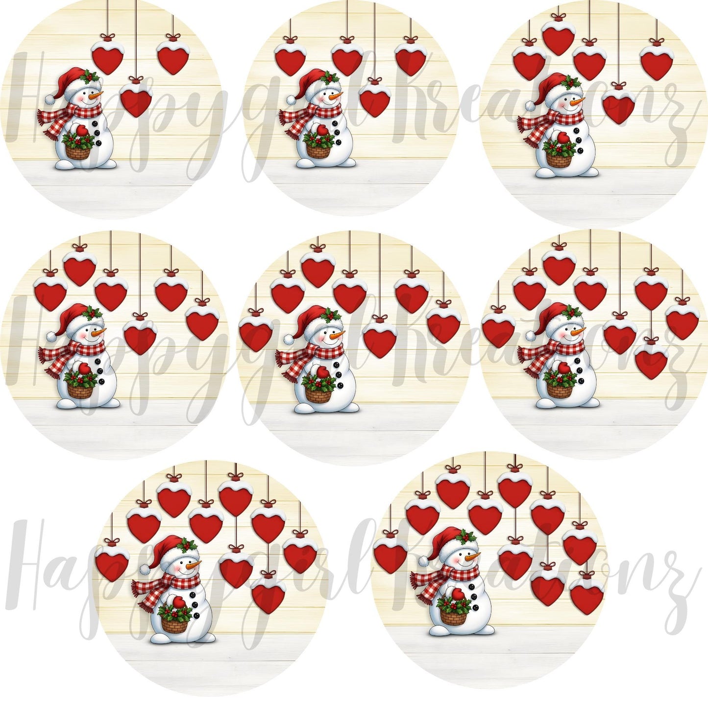 PERSONALIZED Family Snowman Ornament