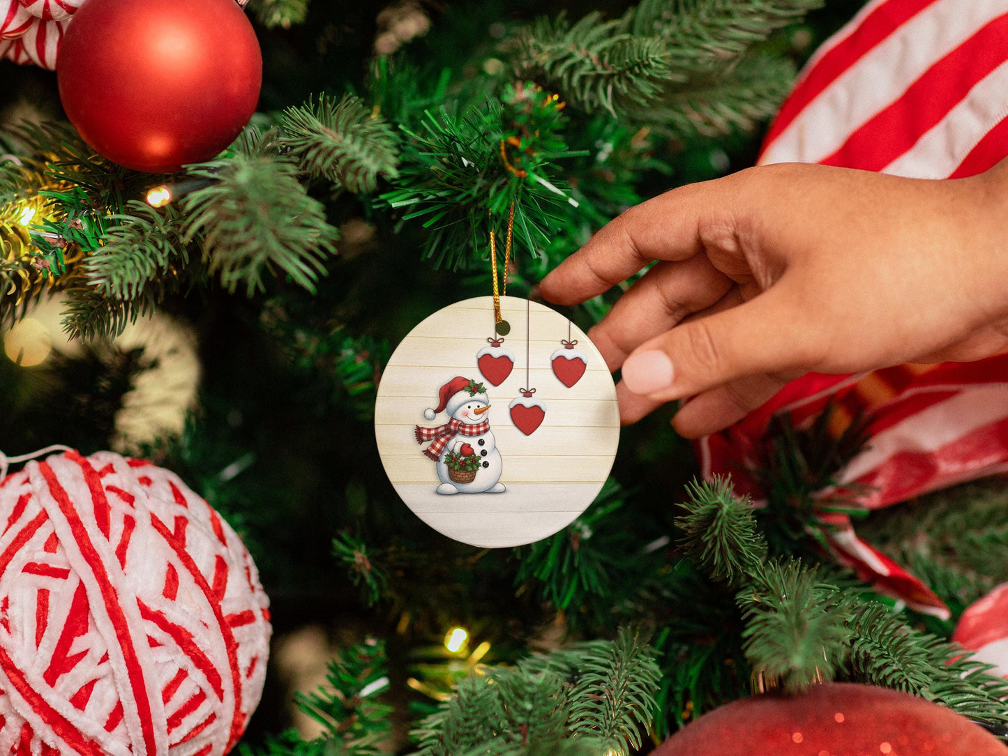 PERSONALIZED Family Snowman Ornament