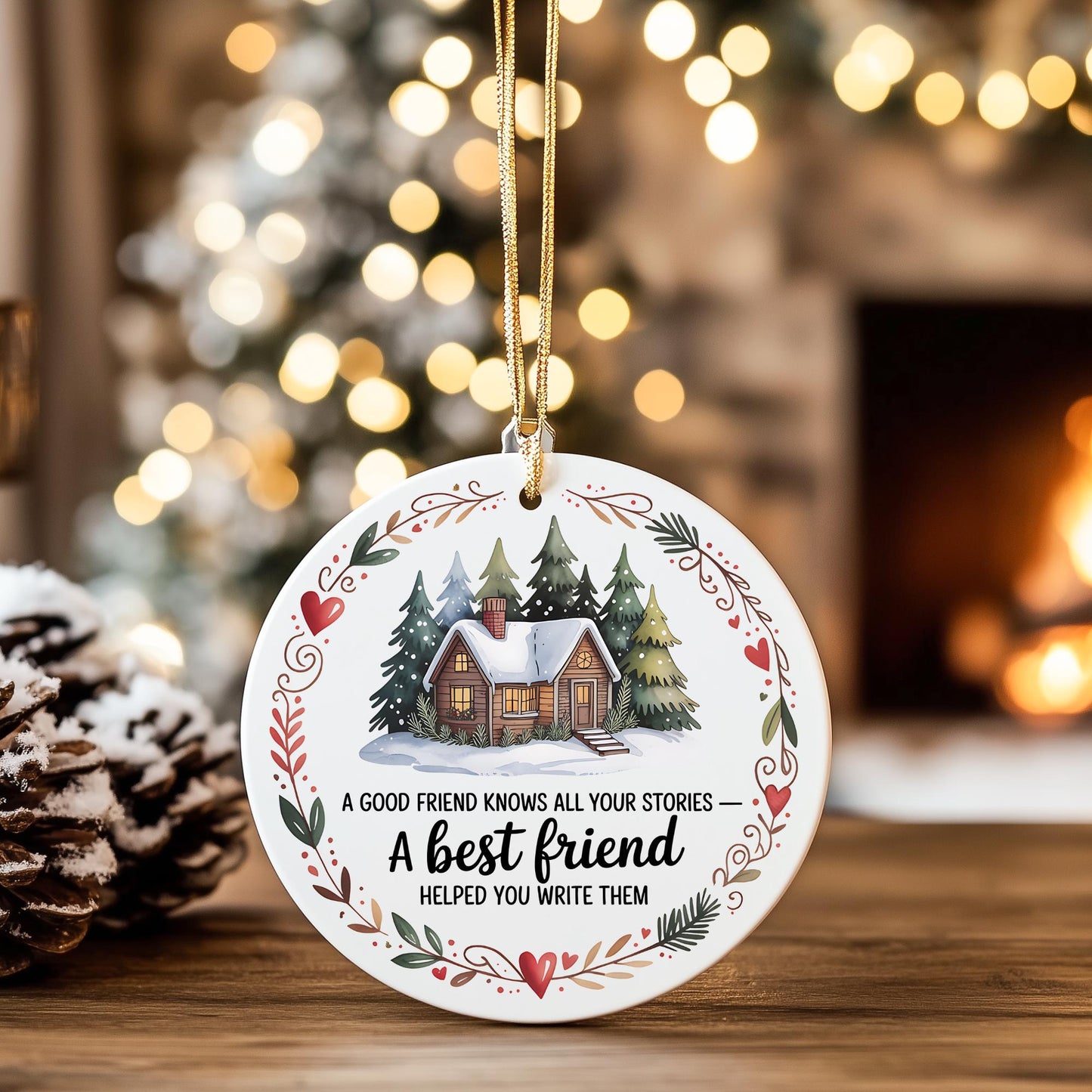 A Good Friend Knows Your Stories...A Best Friend Helped You Write Them...Ornament