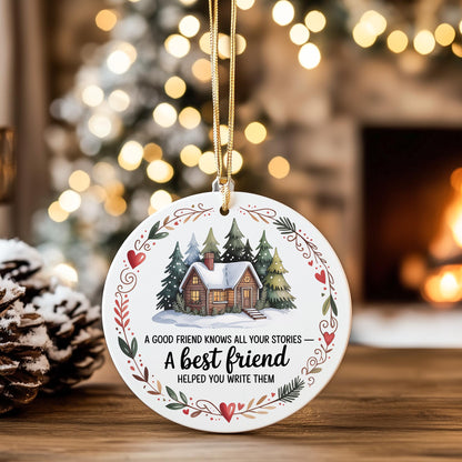 A Good Friend Knows Your Stories...A Best Friend Helped You Write Them...Ornament