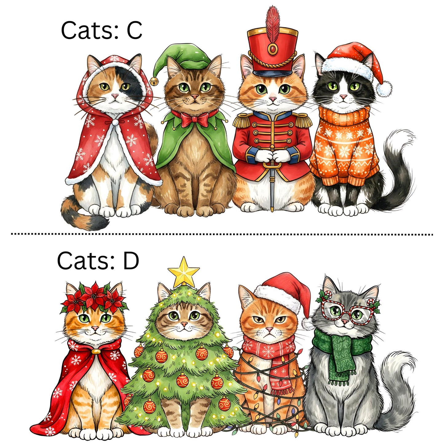 Meowy Christmas Cat Shirt | Cute Xmas Kitties Tee | Holiday Cat Lover Gift | Funny Christmas Outfit | Festive Feline Apparel